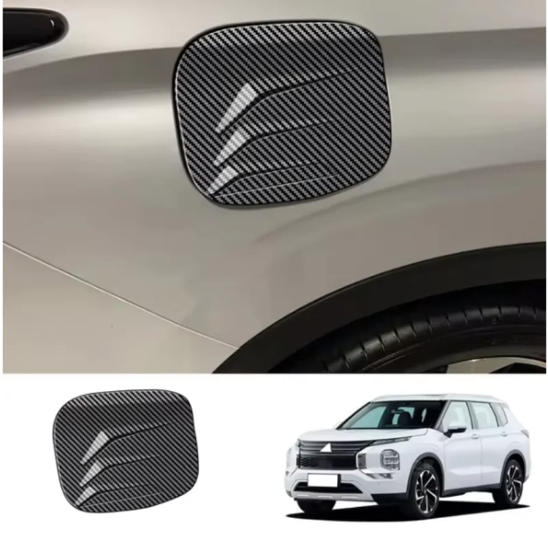 

For Mitsubishi Outlander 2022 2023 2024 ABS CarbonFuel Tank Gas Cap Panel Protector Sticker Oil Gasoline Cover Trim Accessories