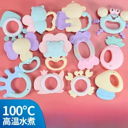 Silicone Baby Silicone Baby Chewing Toys Cartoon Shape Newborn Rodent Handhold Molar Teether Baby Stuff Teeth Grinding Rod