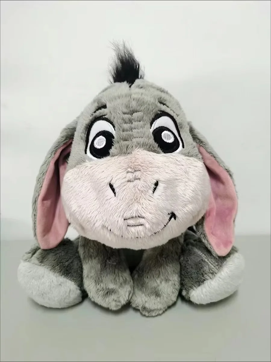 Disney-Peluche Matkey Bourriquet, Poupées de Dessin Animé Mignon, Oreiller Animal Doux Gris, Décoration de Chambre, Cadeau d'Anniversaire Spécial, Nouveau, 28cm