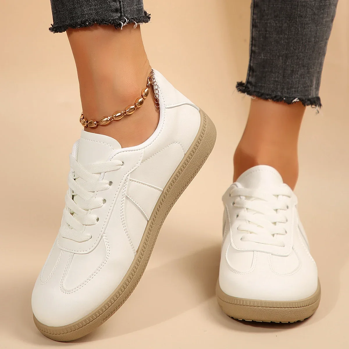 Zapatos de cuero, Zapatillas de diseño para Mujer y hombre, zapatos con cordones y plataforma a la moda, zapatos vulcanizados informales cómodos, Zapatillas para Mujer