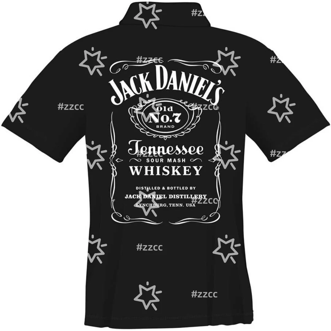 Camiseta Jack Daniels, camiseta negra tipo polo con estampado 3d, camiseta deportiva de secado rápido para hombre, ropa para niños, camiseta Y2k para mujer