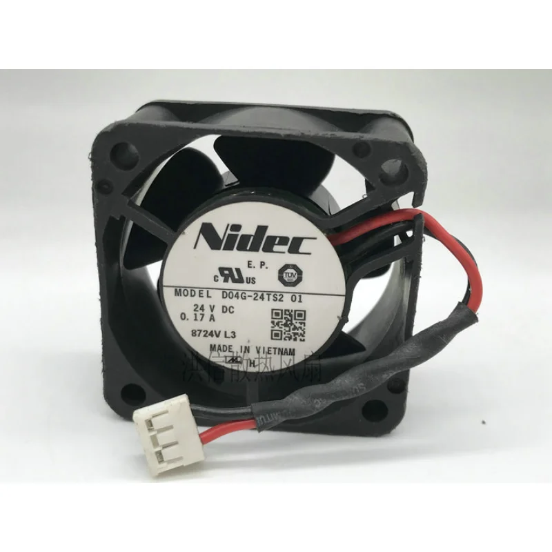 

New CPU Cooler Fan for Nidec D04G-24TS2 01 DC24V 0.17A 4020 40*40*20MM Inverter Cooling Fan