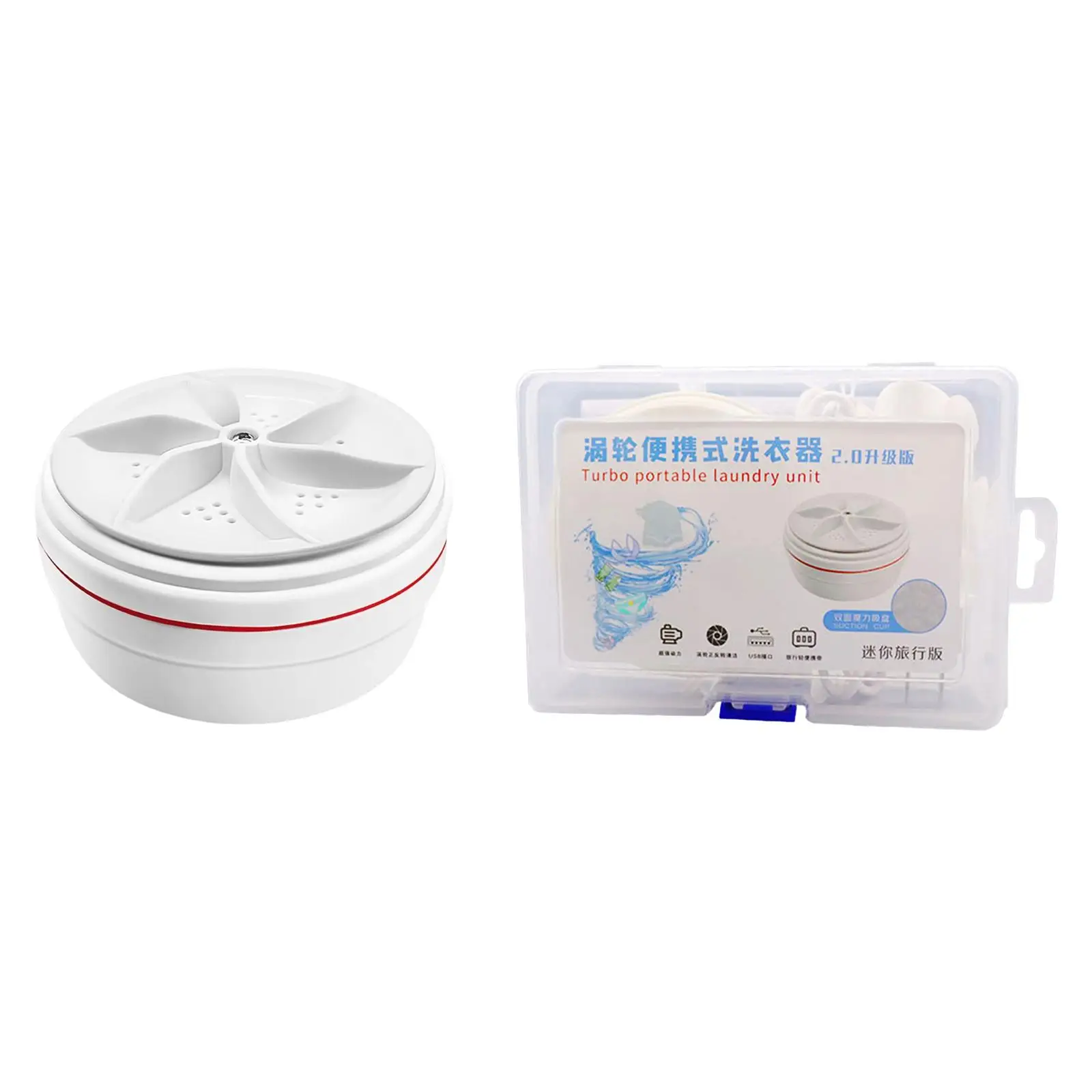 Portable Mini Washing Machine USB Powered Intelligent Timing Rechargable Cleaning Tool for Travel RV Home Outdoor Business Trip