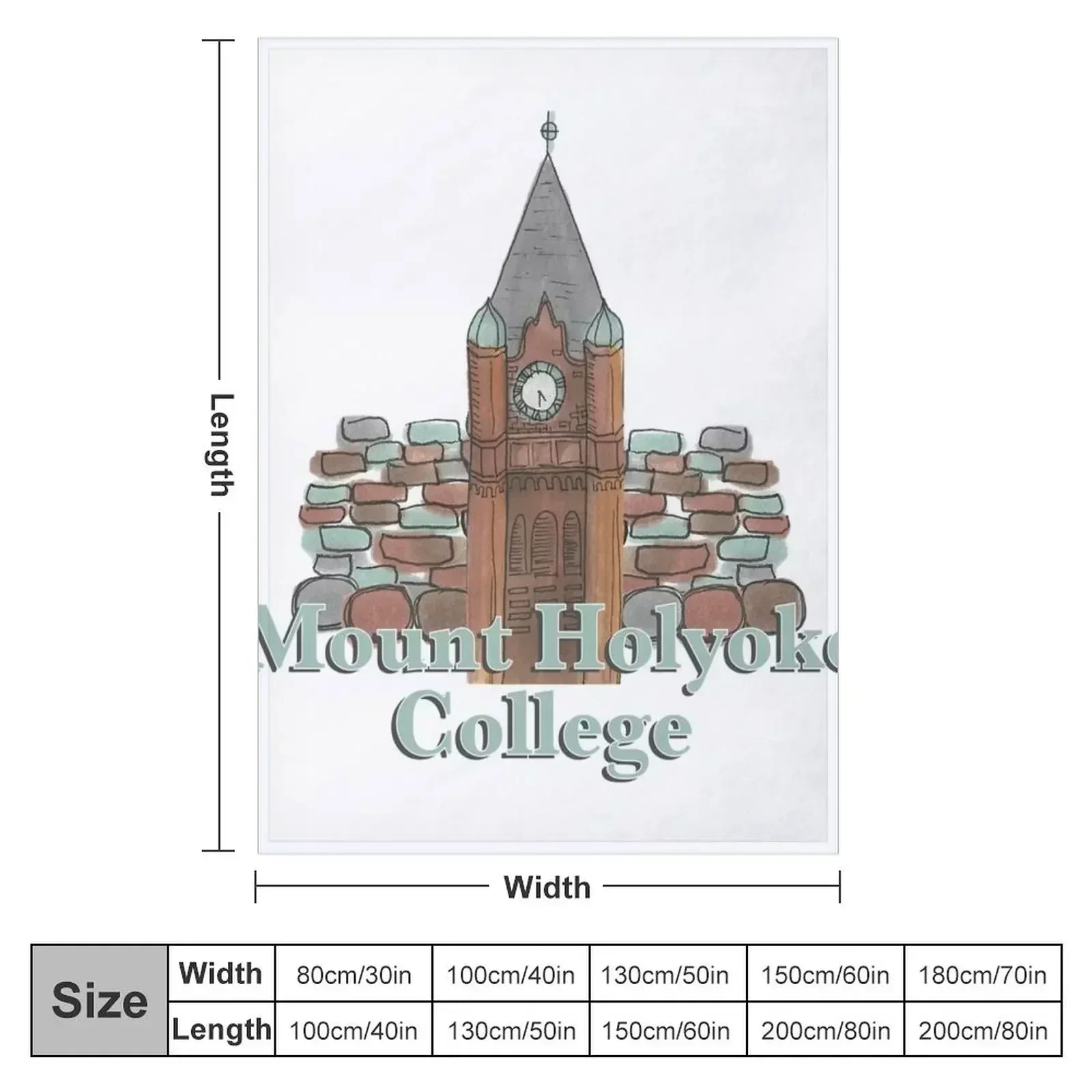 Mount Holyoke Throw Blanket sofa bed christmas decoration funny gift Comforter Luxury Throw Custom Blankets