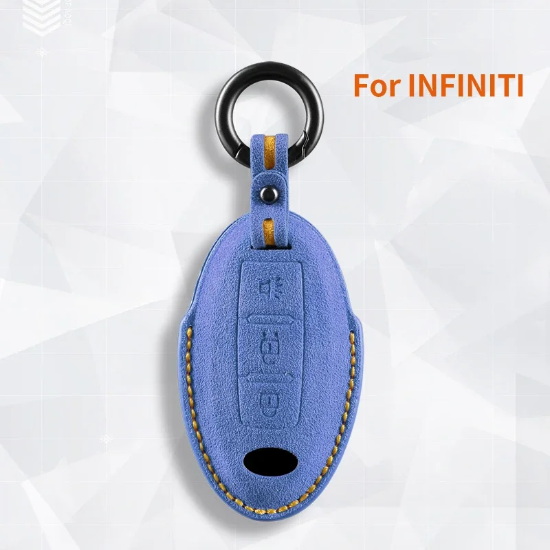 

Car Remote Key Case Cover Shell Keychain for Infiniti FX EX QX EX25 FX37 G37 QX70 QX80 QX50 QX56 Q50L for Infiniti Suede Key Fob