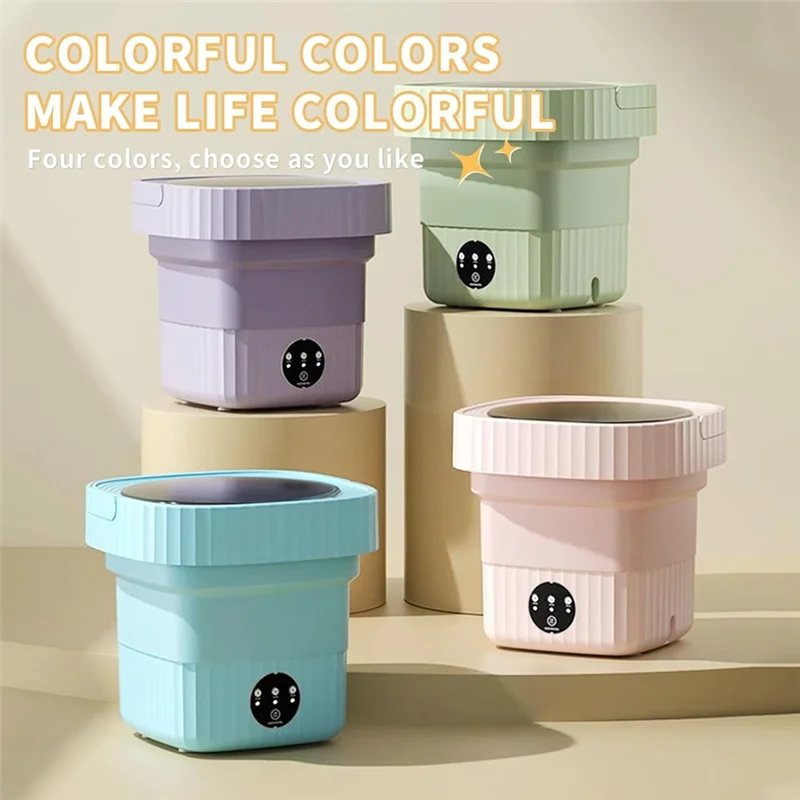 أجهزة المتسوق 6L غسالة صغيرة سلة سحب المحمولة طوي غسالة Forapartment النوم Trave للتنظيف العميق