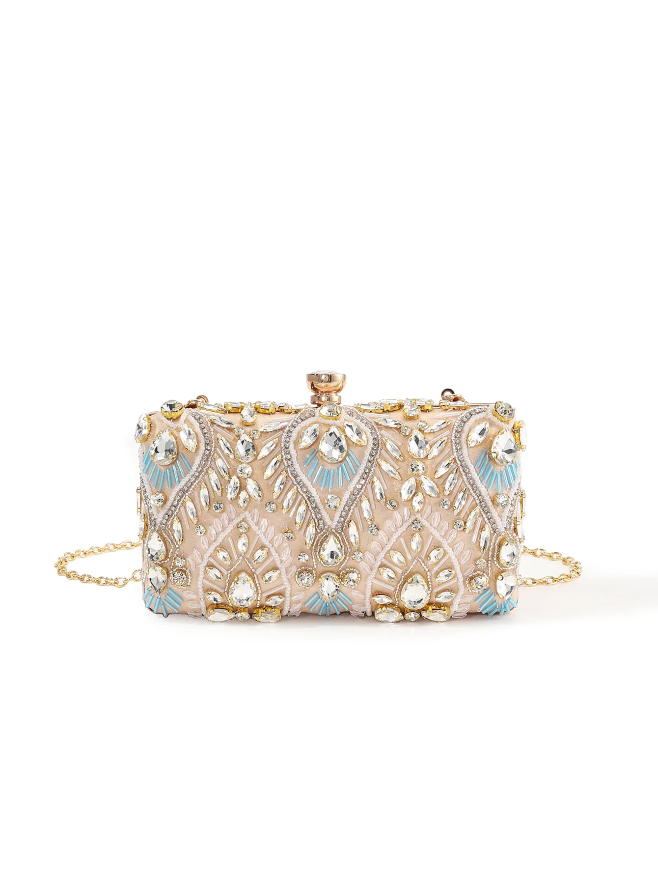 

Великолепная и блестящая тяжелая сумка ручной работы со стразами и бисером, цветочный узор, сумка для ручной вечеринки, свадебного ужина