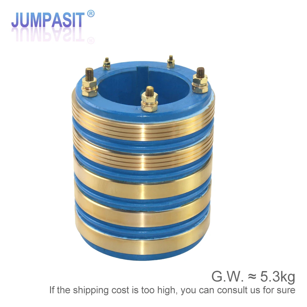 Jumpasit 140mm OD 5-Ring Slip Ring High Power Collector 40mm 55mm 70mm 90mm Shaft Rotary Conductor for Packaging Machine