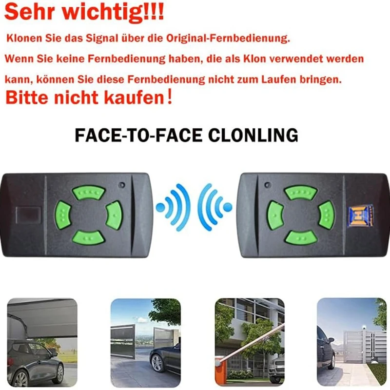 차고 문짝 리모컨 고정 코드 복사 가능, Hormann 26.975 Mhz HSM4 HS4 HSE4