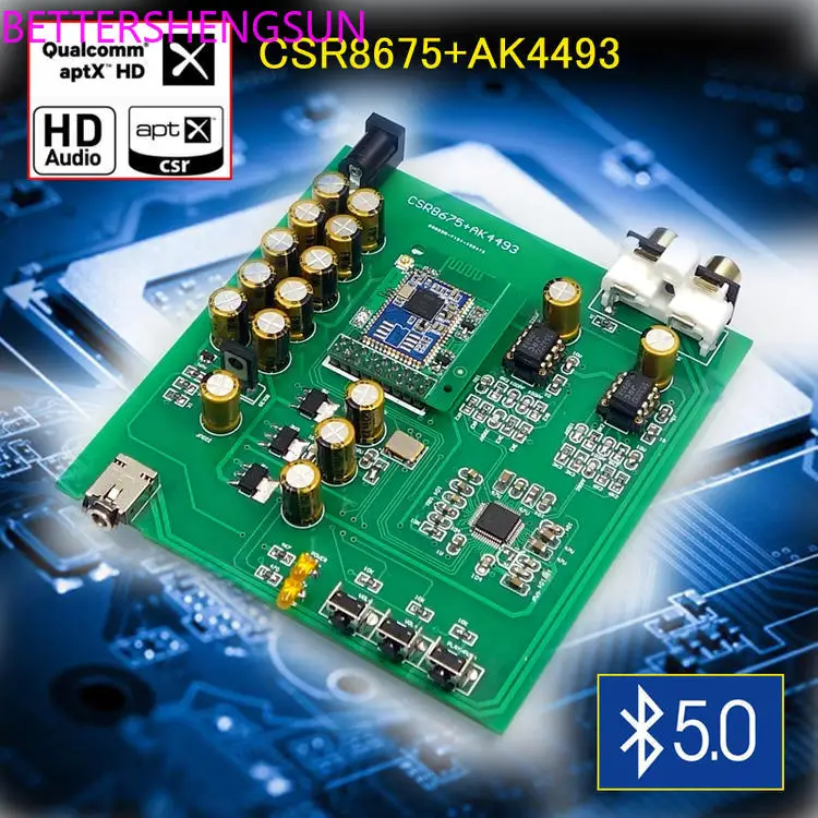 Bluetooth decoder board 5.0 CSR8675 HIFI fever board AK4493 DAC receiver module ES9038pro