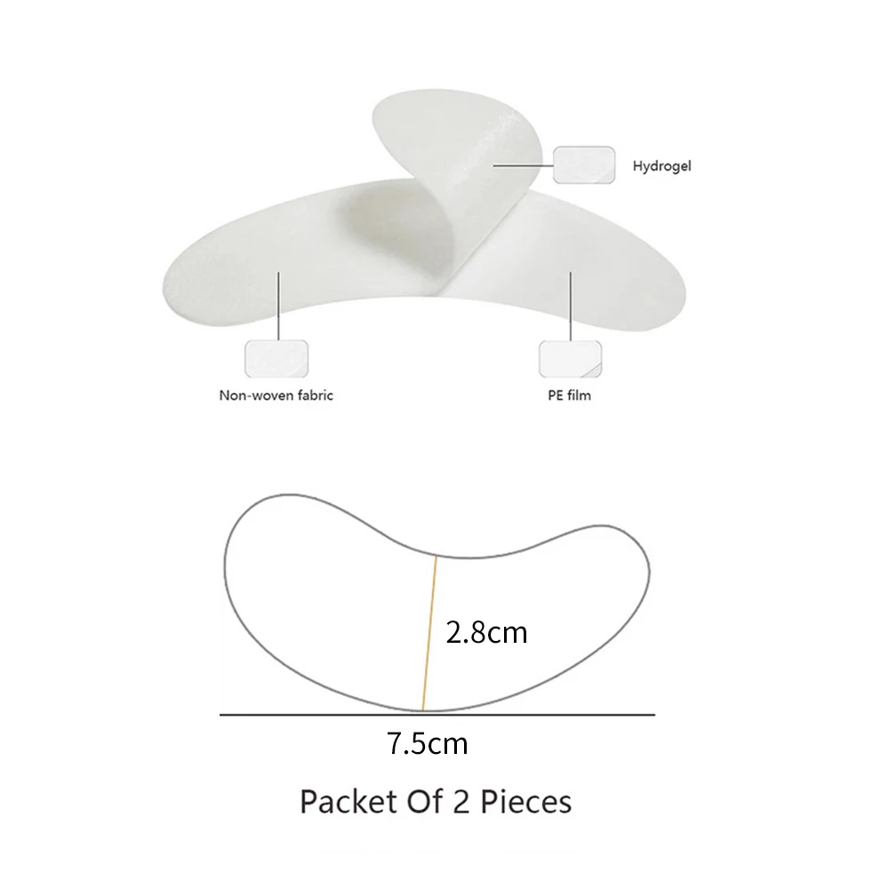 Coussinets de gel sous les yeux non pelucheux, patchs en papier hydratant pour les yeux, extension de cils, embouts pour les yeux, enveloppes autocollantes, outil de maquillage, 50 paires par lot