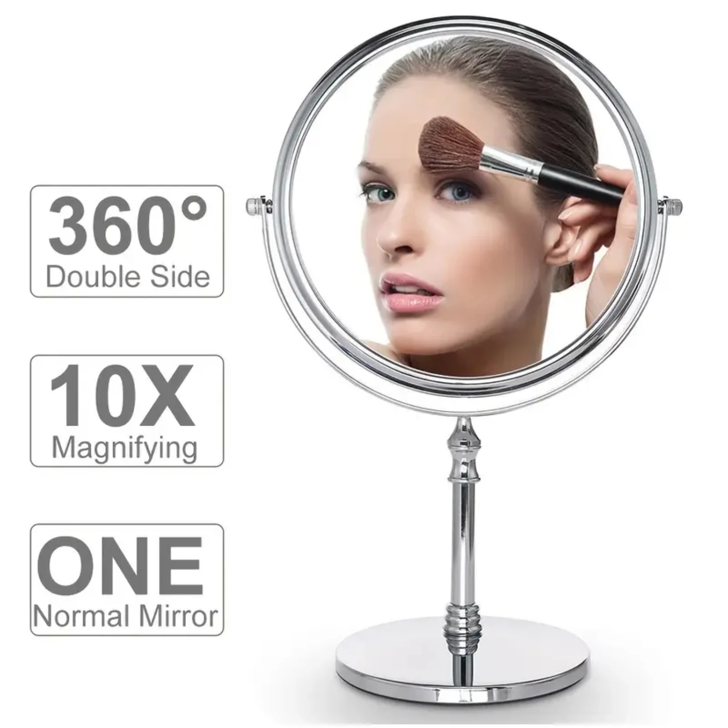 8 Inch Magnifying Makeup Tabletop Mirror Double Sided Vanity Cosmetic Mirror 10x Travel mirror Cc mirror Cute hand mirror Miror