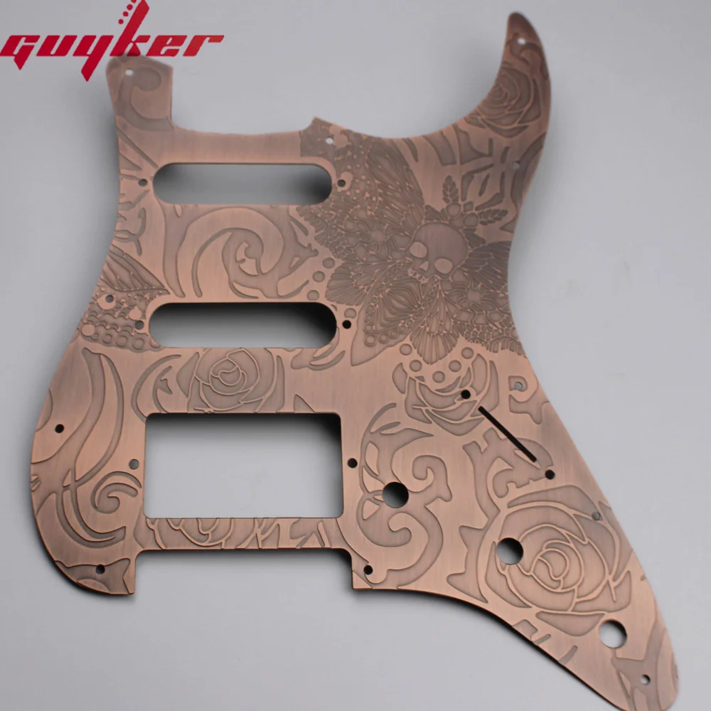 Guyker ST Electric Guitar Pick Guard - 11 Hole Copper SSH Pickguard Scratch Plate Replacement Part