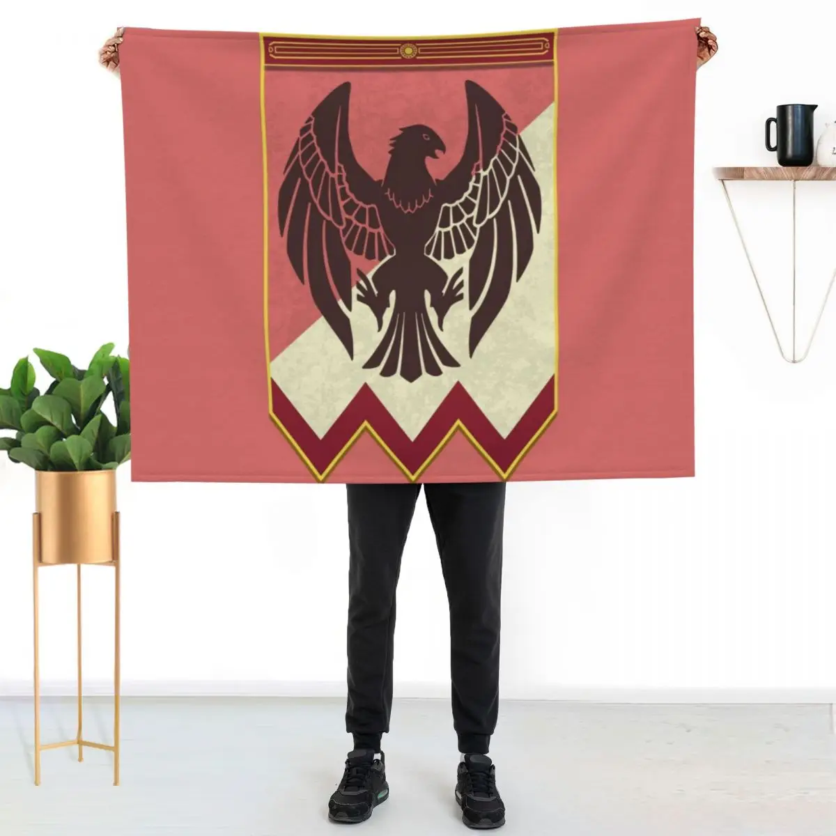 Fire Emblem 3 Houses: Black Eagles Banner Throw Blanket Warm Accent Blanket for Living Room Decoration