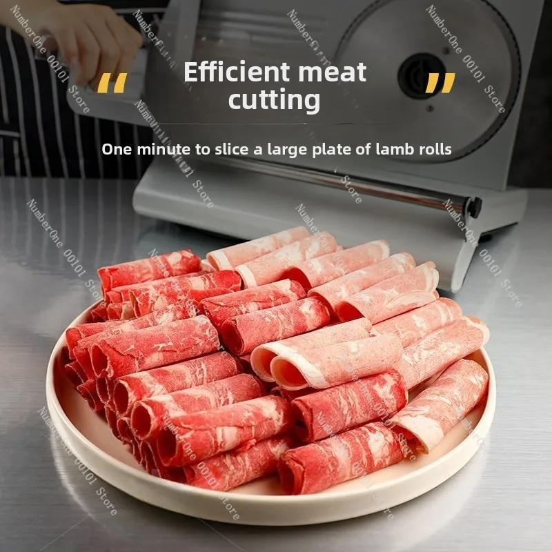 Commercial Electric Lamb and Beef Roll Slicer, Frozen Meat Divider, Efficient and Fast Labor-Saving Meat Slicing Tool