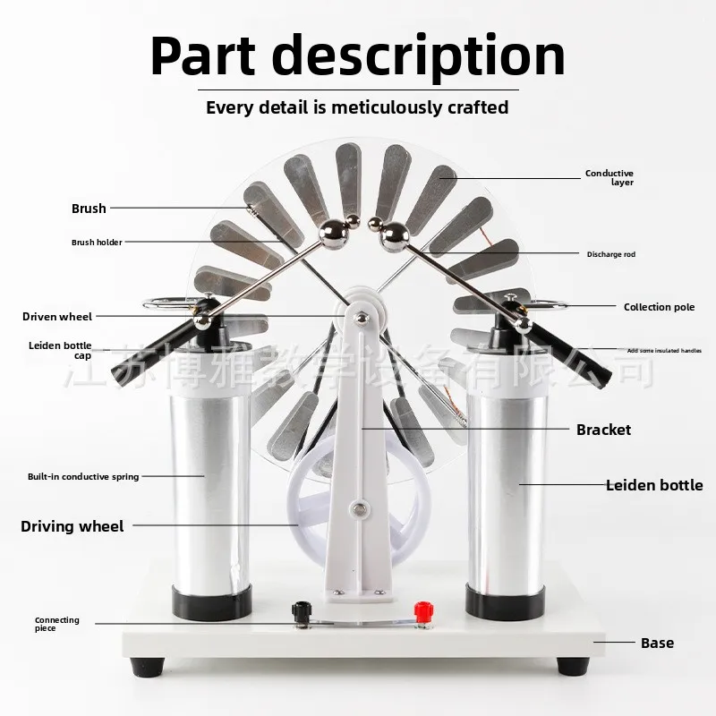 Electrostatic Induction Starter Electrostatic Demonstration Teaching Leiden Bottle Vickers Starter Electrostatic Generator