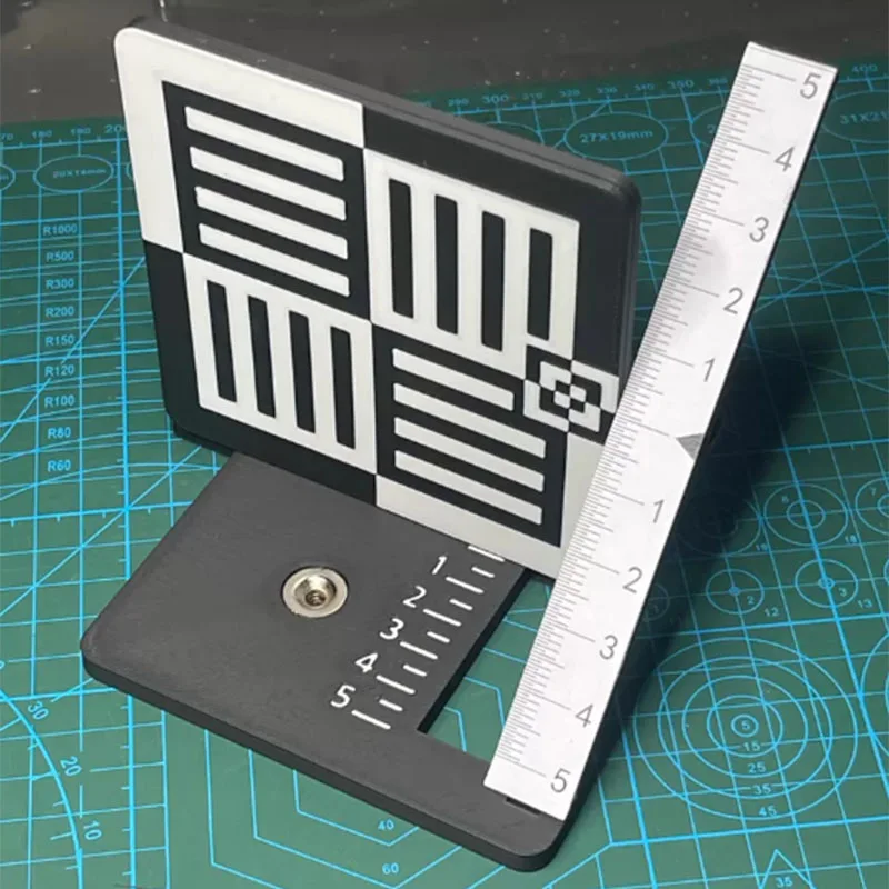 Camera Focus Test Tool for DSLR Camera Tilt Camera Focus Calibration Target with Scale Ruler Lens Focus Test Tool