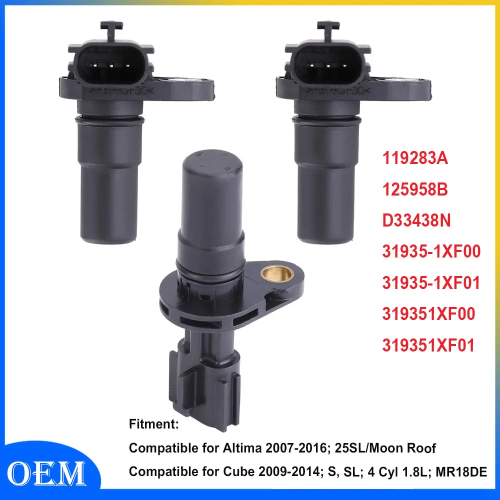 

3Pcs Transmission Speed Sensors for Altima Infiniti CVT 119283A 125958B D33438N 31935-1XF00 31935-1XF01 319351XF00 319351XF01