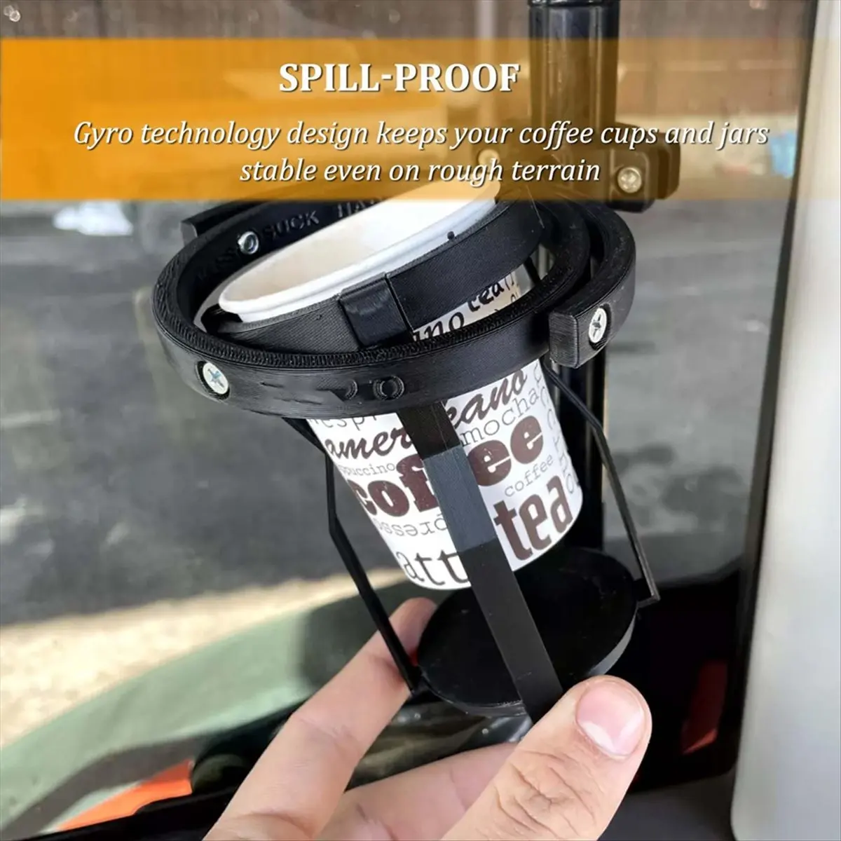 Gyroscopic Cup Holder, Gyroscopic Cup Holder for Car, Cup Holder with Clamp, Cup Holder with Clamp(Only the Holder) A &LICG