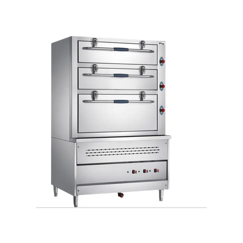 CN-W-90 Seafood steam cabinet, electric three door steam cabinet, multi door large gas steam cabinet, vegetable steam