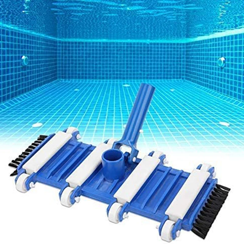 Swimming Pool Suction Head With Side Brush Wheel Wall Floor Fish Pond Swimming Pool Floor Cleaning Tool Supplies Summer