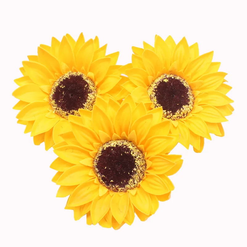 5PCS Eternal Flower Sunflower Flower Head Soap Flower Flower Shop Decoration Sun Flower Head Soap Gift Soap Shampoo