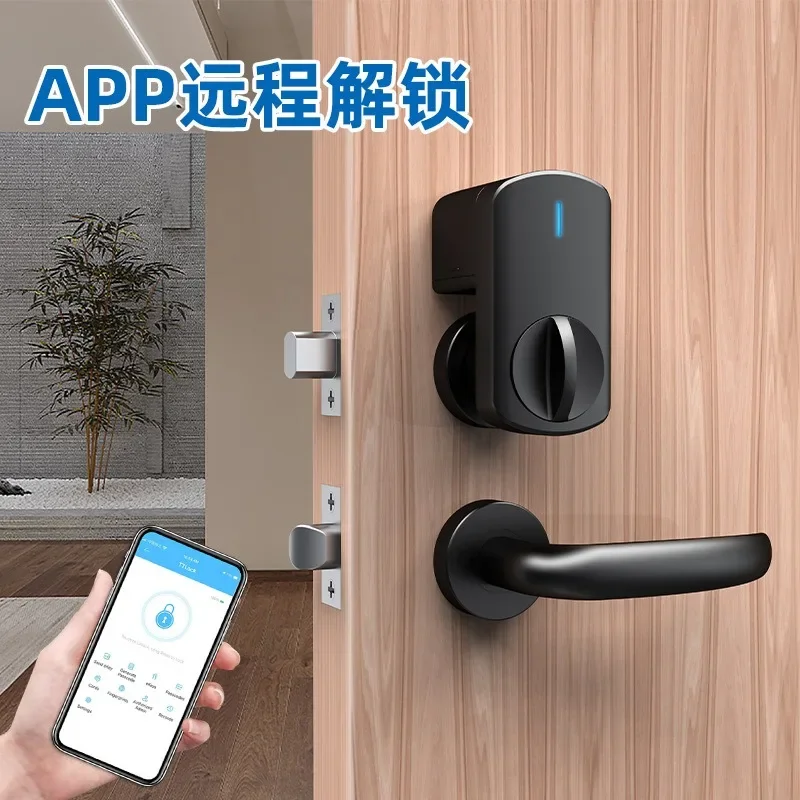 Mechanical door lock turned electronic  empty-handed  without key Bluetooth smart