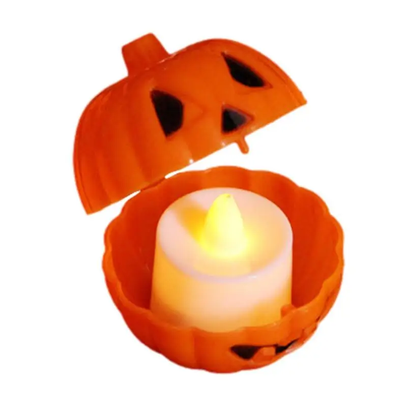 Halloween Pumpkin Lantern Desktop Decoration Battery Operated Halloween Lantern Candy Jar Decorative Props For Kids Home