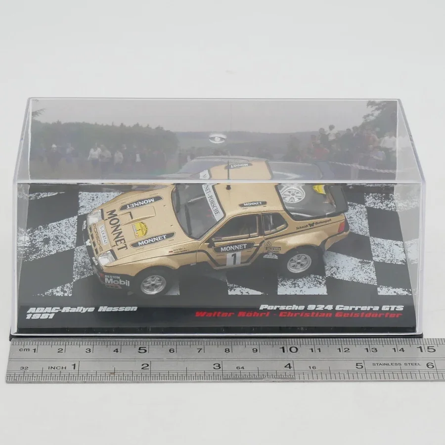 Diecast IXO Scala 1:43 Porsche 924 Carrera GTS WRC 1981 Modello di auto in lega da collezione Giocattolo regalo Souvenir Display Ornamento