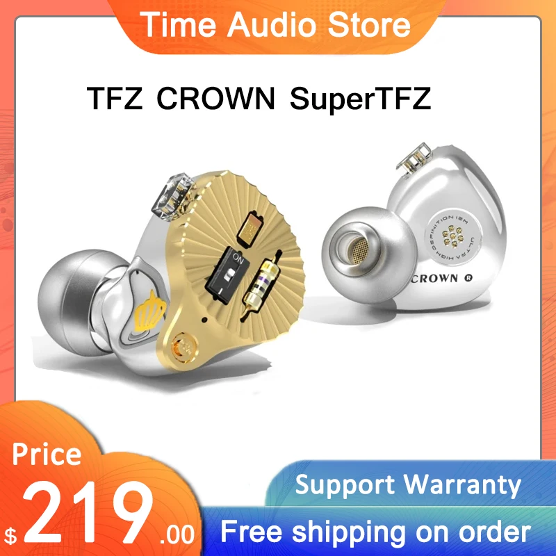 

TFZ CROWN SuperTFZ 12MM Dynamic Driver HiFi Audiophile In-ear Earphone IEMs with Dual Impedance Mode Tuning Switches