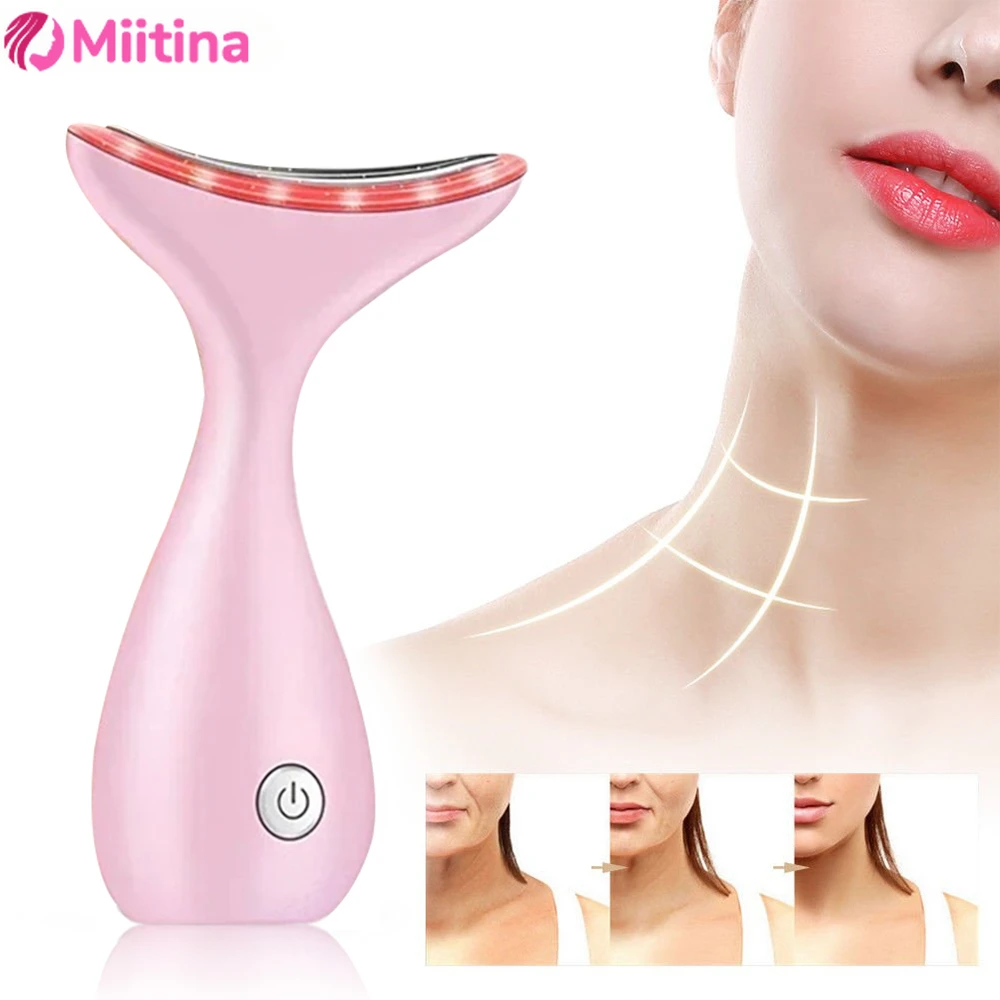 

EMS устройство для красоты шеи Микротоковый красный свет Укрепляющий омолаживающий импорт ионов кожи Лифтинг лица Линии шеи Инструменты для ухода за кожей