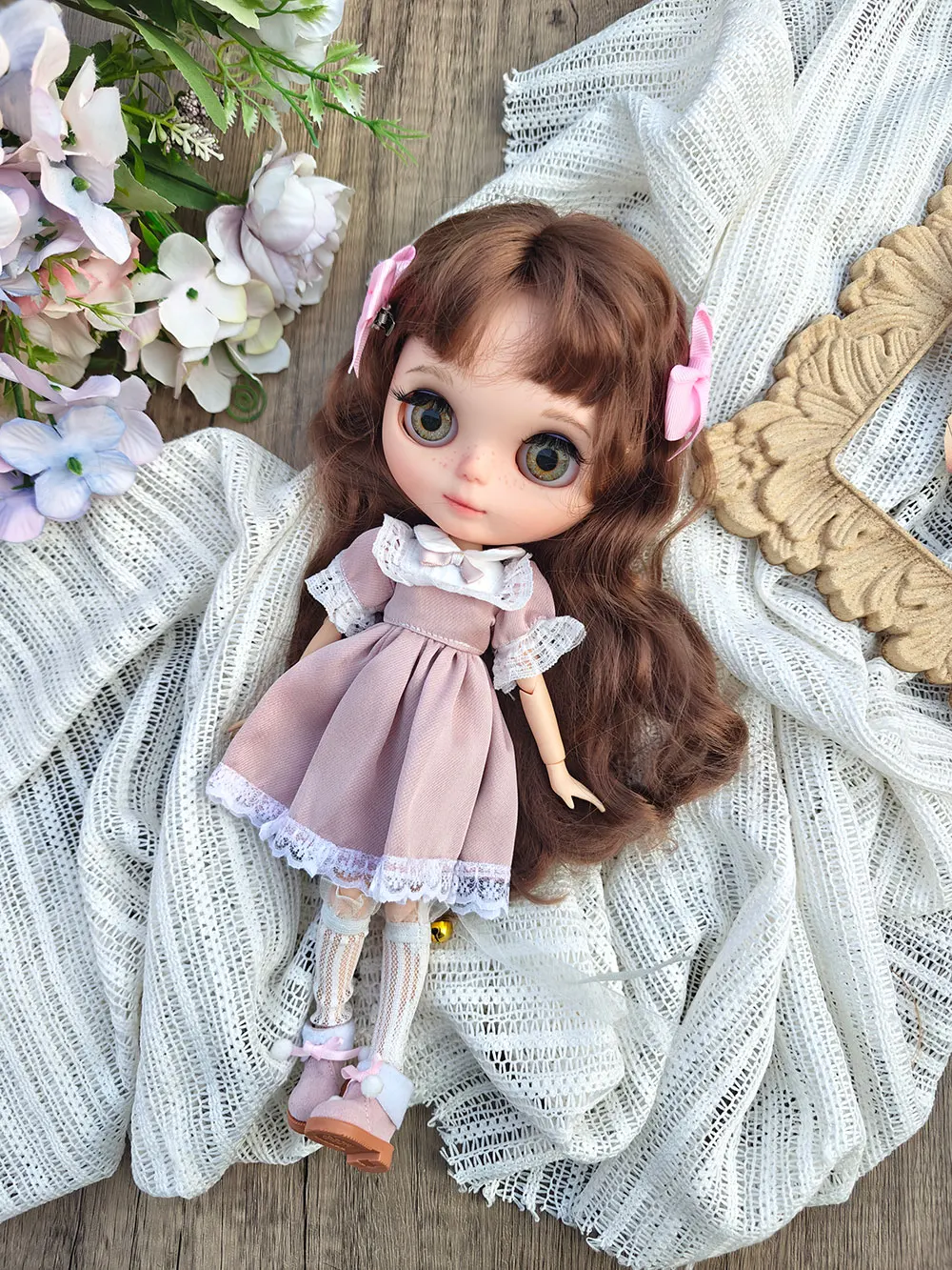 Ropa para muñecas Blythe, juguetes para muñecas ICY DBS Blythe para niñas, vestido de princesa rosa OB22 OB24 AZONE, accesorios