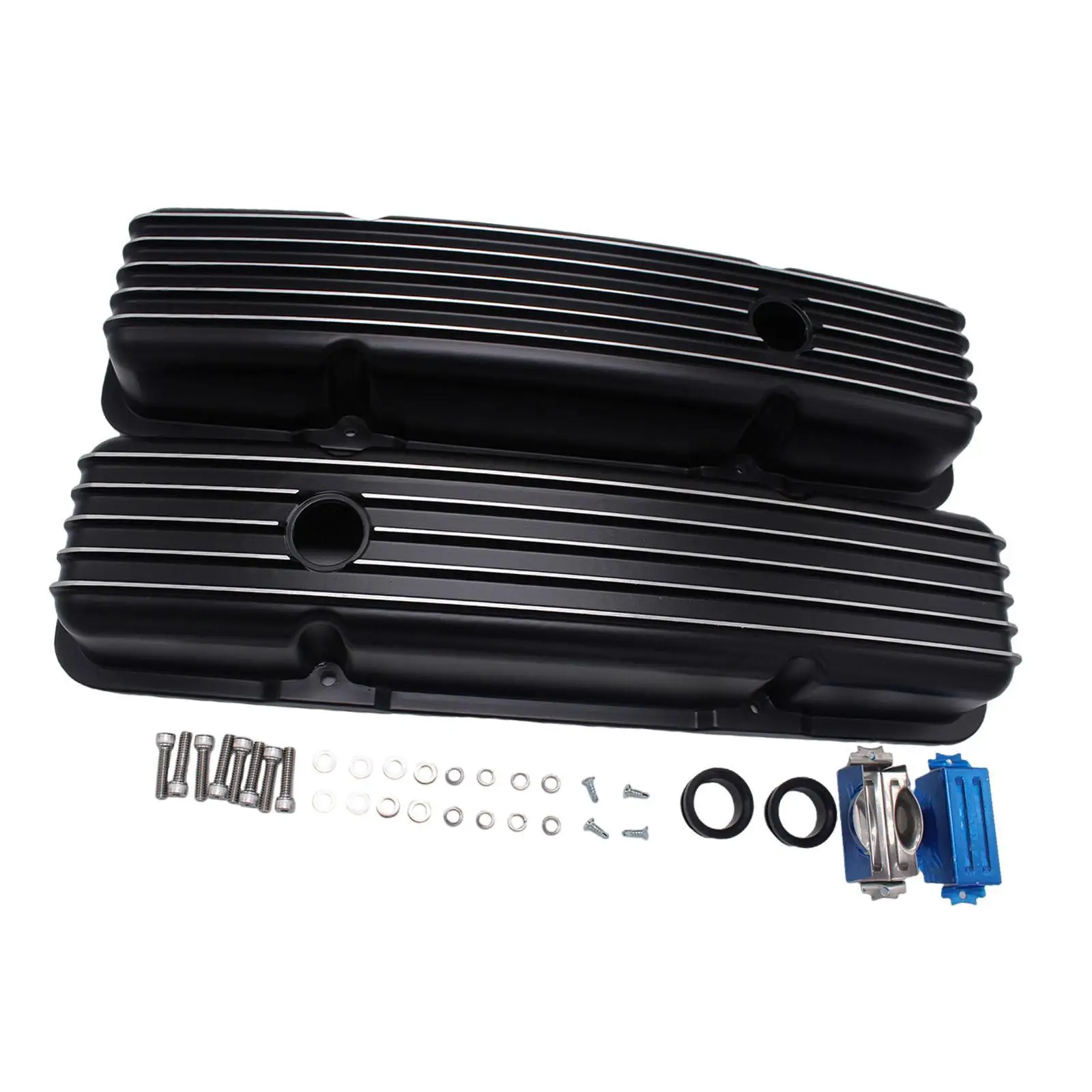 Finned Short Valve Cover Portable Accessories for Chevy Small Block 350