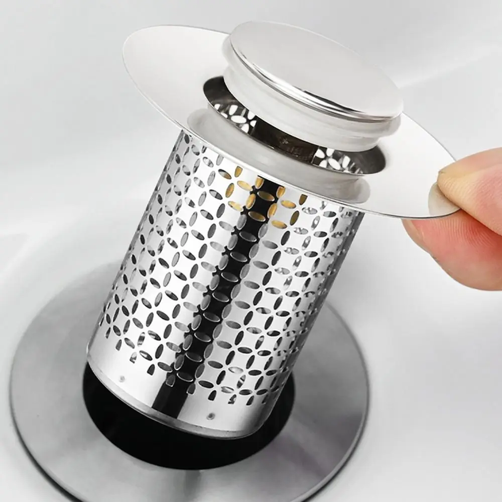 Pop Up Drain Filter Anti-clog Stainless Steel Floor Drain Filter Mesh Sealing Cover Shower Leak Net Hair Trap Sink Strainer