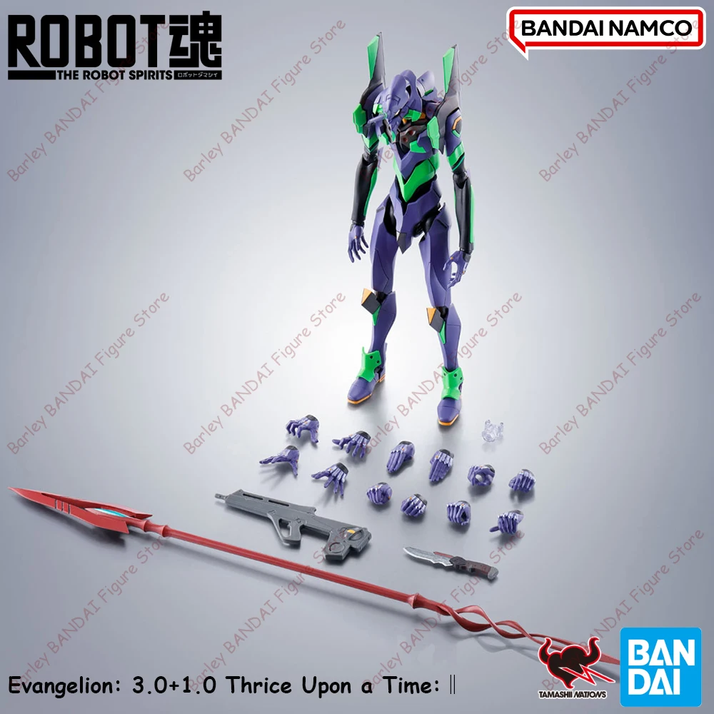 

In Stock BANDAI THE ROBOT SPIRITS Evangelion Test Type-01+Spear of Cassius Renewal Color Edition Action Assembly Model Toy Gift