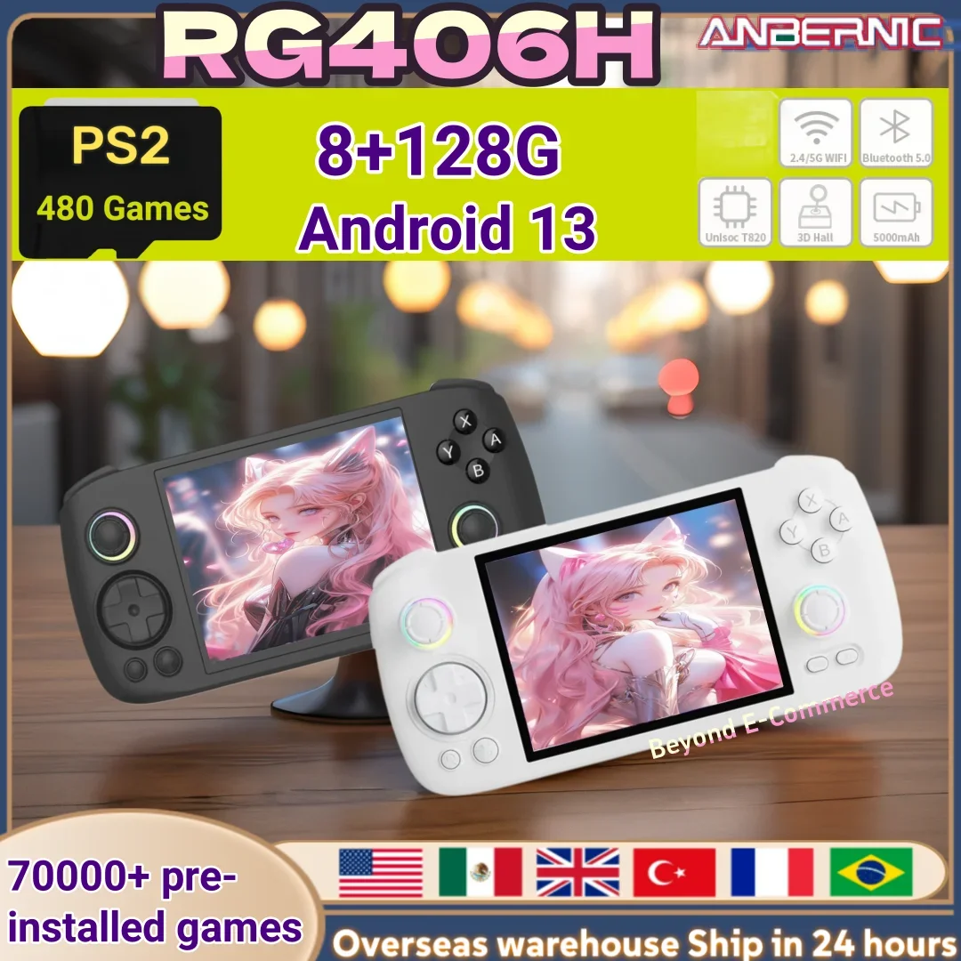 ANBERNIC RG 406H Retro Game Console Android13 Unisoc T820 64-bit Game Player 4.0