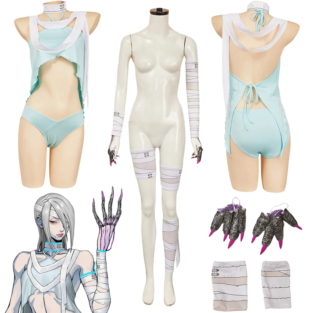 

SF 6 AKI Cosplay Fantasy Sexy Swimsuit Anime Fighter Game Costume Disguise Adult Women Roleplay Fantasia Party Outfits