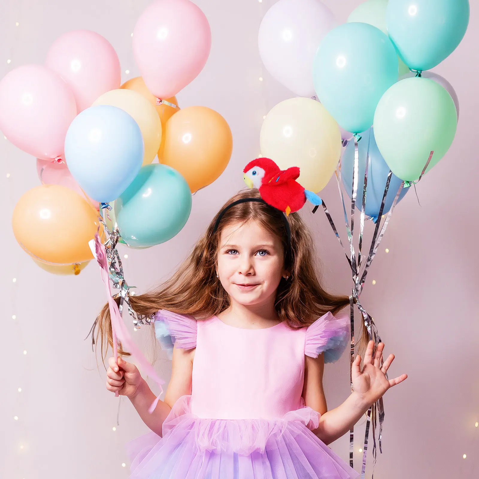 

Повязка на голову в виде попугая: милая мультяшная забавная повязка с животным, реквизит для вечеринок и фотосессий, аксессуары для фестивалей и Хэллоуина, красочная эластичная повязка