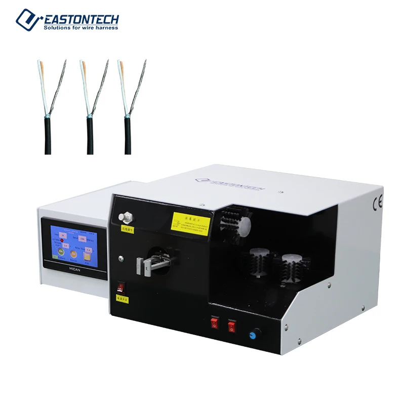 EW-1015-1 High Quality 0.1-10 mm Wire OD Cable Shield Braid Brushing and Twisting Machine Touch Screen