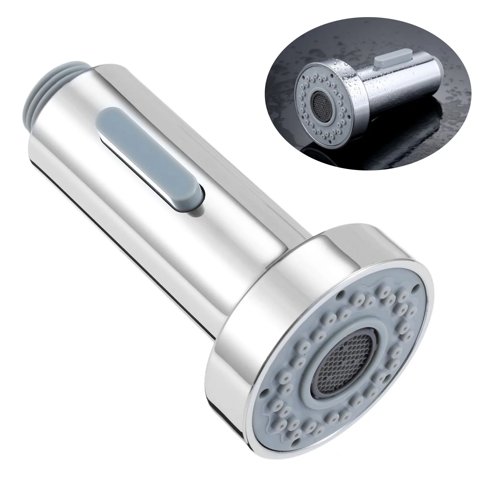 Universal 1/2" Connection Bathroom Basin Sink Shower Spray Head ABS Water-resistant Kitchen Faucet Spouts Pull-out Shower Head