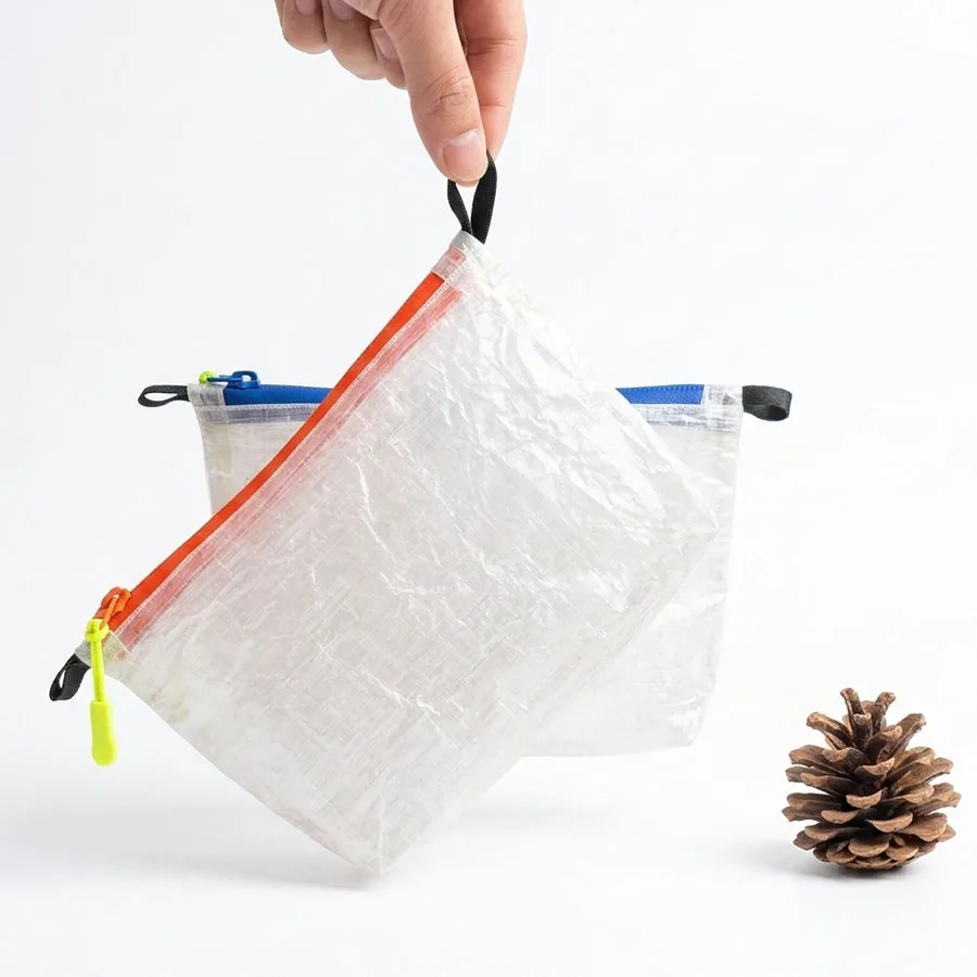 14.6g Outdoor DCF Pouch Passport Key Ultralight Toiletry Sack Bag Zipper Hiking Camping Gear Organizer Storage Bag
