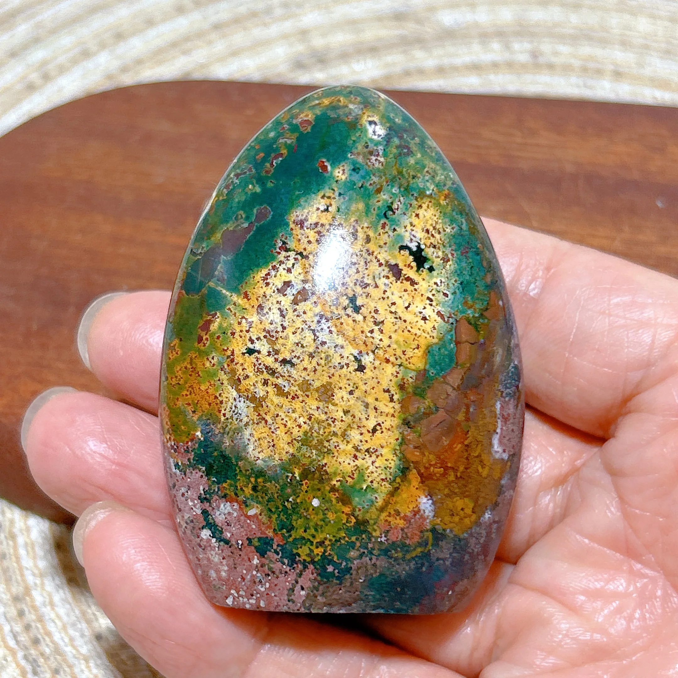 

Healing Natural Crystal Ocean Jasper Freeform Colorful High Quality Reiki Gemstone Home Decoration Room Decor Stone Gift