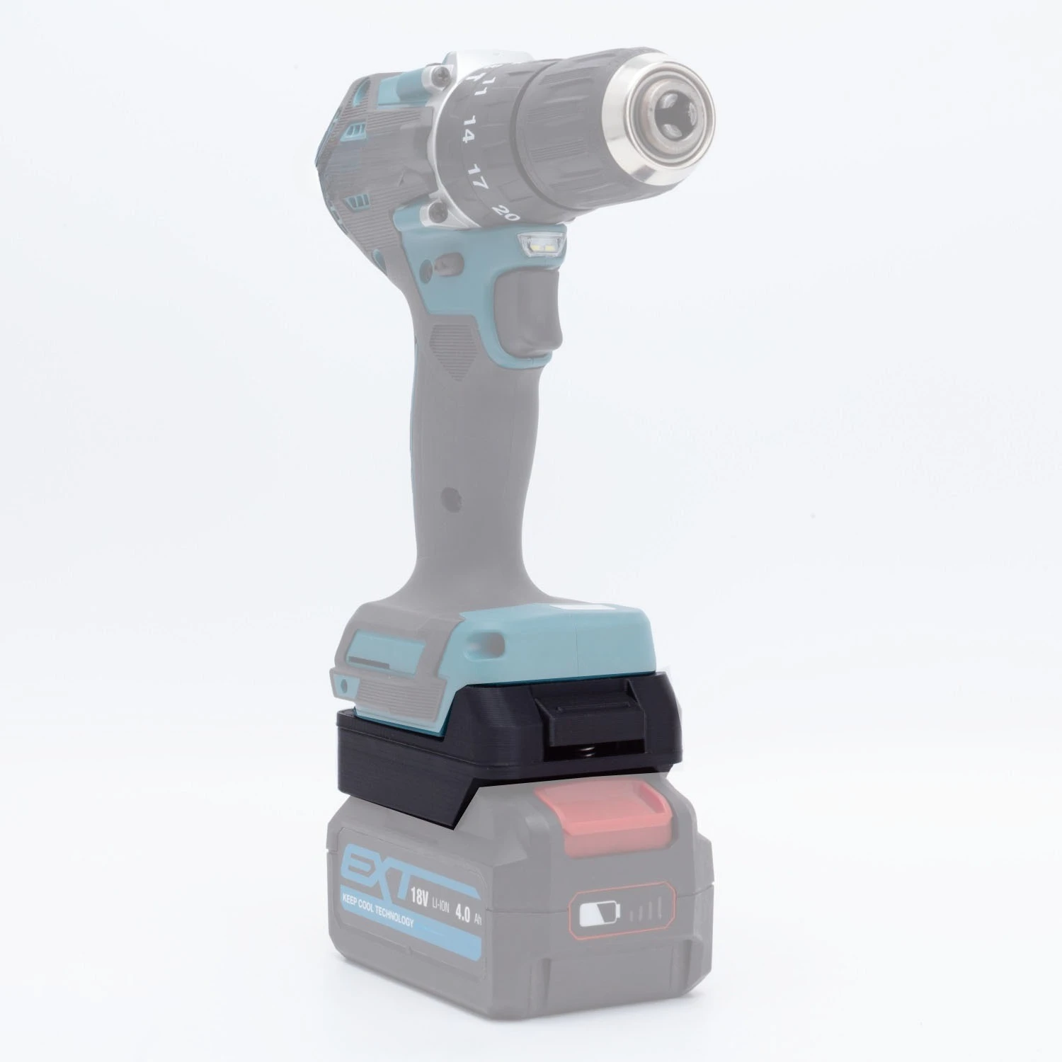 

Converter Adapter for Erbauer 18V Battery To Milwaukee / Bosch / Dewalt /Makita / Parkside 20V Drill BitrTools(Converter Only)