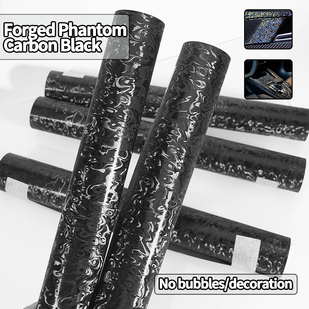 

Forging Phantom Carbon Black PET Vinyl Wrap For Car Motorcycle Cosmic Ghost Vinyl Wrapping Film Car Stickers Color Change Film