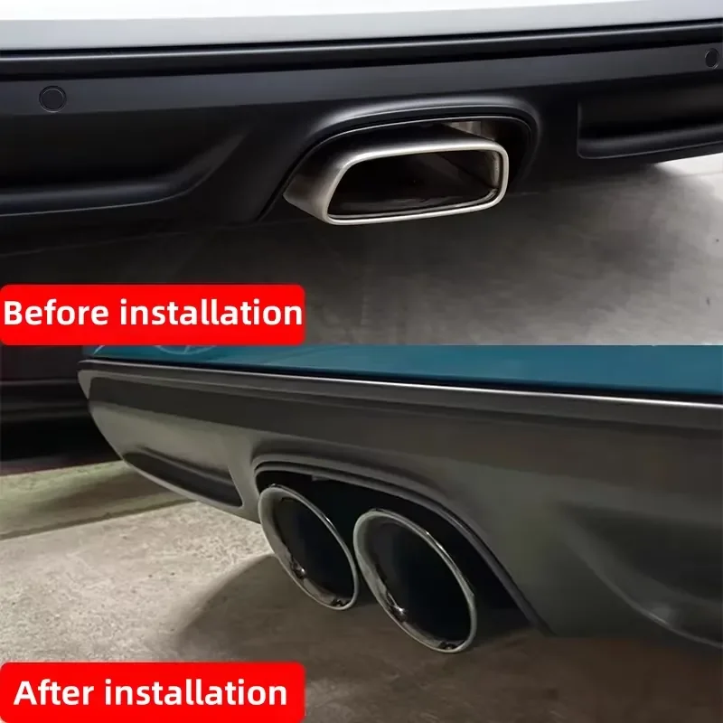 【Durable Practical Daria】 DEX Car EXhaust Tip for Cayman 981 987 718 Boxster 2008-2024 Dual EXhaust Muffler Nozzle