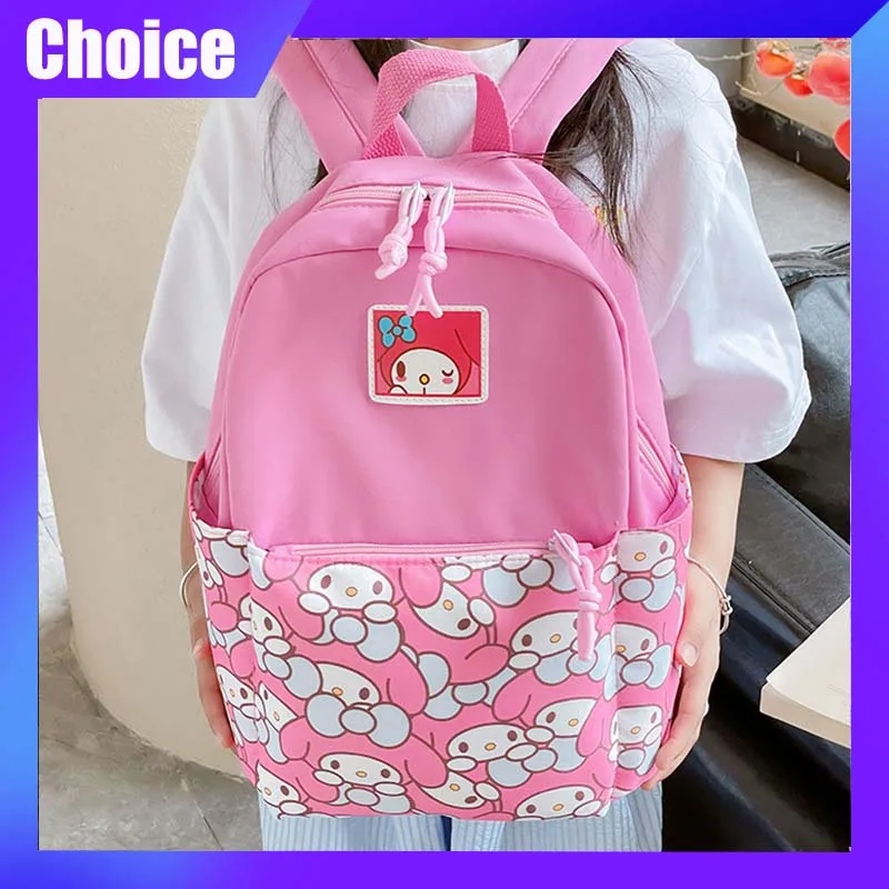 

Sanrio Hellokitty Children'S Backpacks Mymelody Kuromi Cinnamoroll Cartoon Cute Boys And Girls' Casual Student School Bag Gift