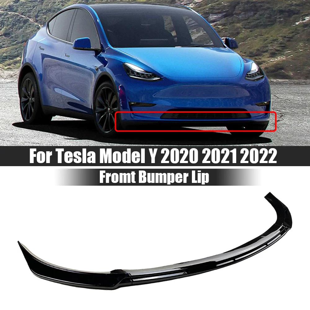 

3PCS Front Bumper Lip For Tesla Model Y 2020 2021 2022 Side Splitters Cover Chin Body Kit Spoiler Guards Deflector Car Styling