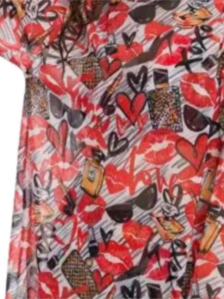 3-teiliger Retro-Bikini, bedruckt, modischer Badeanzug und Vertuschungshose, eng anliegend, Damen-Verband, Sommer, Strand, luxuriös, elegant, 2025