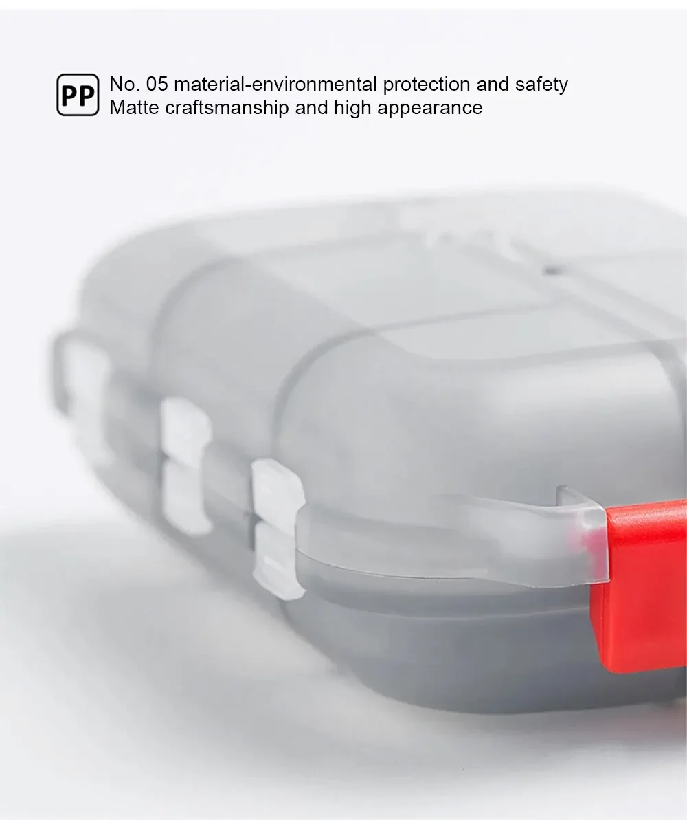 편리한 여행 알약 주최자 디스펜서 휴대용 포켓 약국 의학 상자 작은 케이스 10 그리드 보... - 2