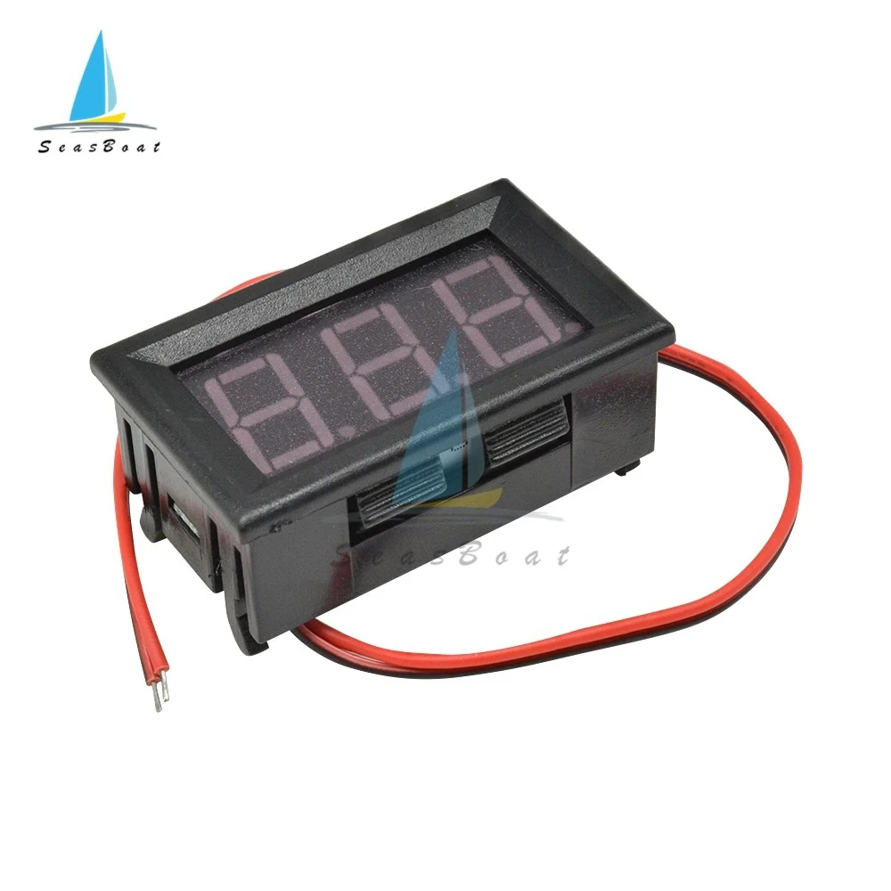 AC70-500V Digital Voltage Meter 0.56" LED Voltmeter Volt Instrument Tool 2 Wires Red Green Blue Display Voltage Tester 110V 220V